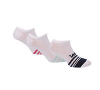 Lee Womens 3 Pack of Trainer Liner Socks in White Polycotton - Size UK 4-7