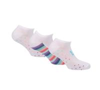 Lee Womens 3 Pack of Trainer Liner Socks in White Polycotton - Size UK 4-7