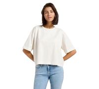 Lee Women's Cropped Boxy Tee T-Shirt, Ecru, S