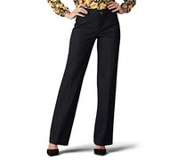 Lee Women's Flex Motion Regular Fit Trouser Pant, Black, 8 Short