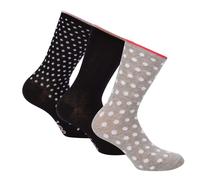 Lee Womens/Ladies Crew Socks (Pack of 3) / 4 UK-7 UK Black/Grey/Pink GT5700