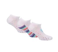 Lee Womens/Ladies Printed Cotton Liner Socks / 4 UK-7 UK White/Multicoloured GT7