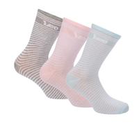 Lee Womens/Ladies Striped Crew Socks (Pack of 3) / 4 UK - 7 UK Pink/Blue/Grey GT