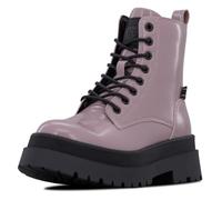 Lee womens Lee Women's Anya Patent Combat Boot, Nirvana Pink/Black, 6 UK
