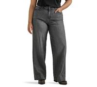 Lee Women's Legendary High Rise Trouser Jean, Blurred Darks, 12 Short