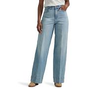 Lee Women's Legendary High Rise Trouser Jean, Morning Veil, 16 Short