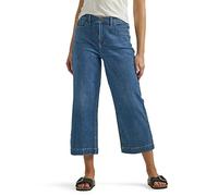 Lee Women's Legendary High Rise Wide Leg Crop Jean, Shadow Veil, 12 US