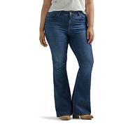 Lee Women's Legendary Mid Rise Flare Jean, Inner Strength, 16 US