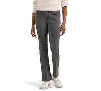 Lee Women's Legendary Mid Rise Straight Leg Jean, Washed Black, 20 Long