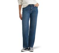 Lee Women's Legendary Relaxed Straight Jean, Indigo Quilt, 14 Long