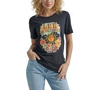 Lee Women's Legendary Round Neck Short Sleeve T-Shirt, Jet Black, S