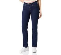 Lee Women's Marion Straight Jeans, Solid Blue, 34W x 33L