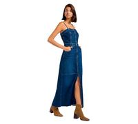 Lee Women's Maxi Denim Dress Casual, Dark Fusion, M