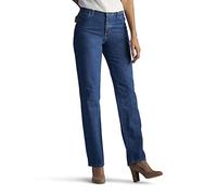 Lee Women's Misses Relaxed Fit All Cotton Straight Leg Jean - Blue - 8 US