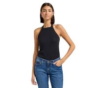 Lee Women's Open Back Halter Top T-Shirt, Unionall Black, S