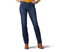 Lee Women's Petite Relaxed Fit Straight Leg Jean, Bewitched, 16