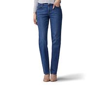 Lee Women's Petite Relaxed Fit Straight Leg Jean, El Paso Blue, 22