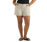 Lee Women's Plus Size Legendary Carpenter Short, Greige, 18