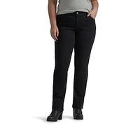 Lee Women's Plus Size Legendary Mid Rise Bootcut Jean, Black 01, 22 Petite