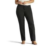 Lee Women's Plus Size Relaxed Fit All Day Straight Leg Pant, Black, 26 Plus Petite