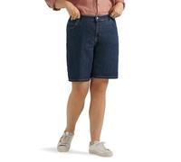 Lee Women's Plus Size Relaxed Fit Bermuda Short, Lagoon, 16