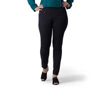 Lee Women's Plus-Size Sculpting Slim Fit Skinny Leg Pull on Jean, Black, 28W Petite