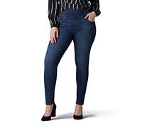 Lee Women's Plus Size Sculpting Slim Fit Skinny Leg Pull on Jean, Landslide, 22 Petite
