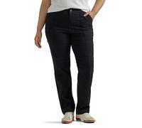 Lee Women's Plus Size Ultra Lux Comfort with Flex-to-go Utility Pant, Unionall Black, 22 Plus