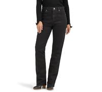 Lee Women's Regular Fit Straight Leg Jean, Black, 10 Long