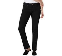Lee Women's Regular Fit Straight Leg Jean, Black, 14 Short