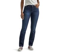 Lee Women's Regular Fit Straight Leg Jean, Nightshade, 16 Petite