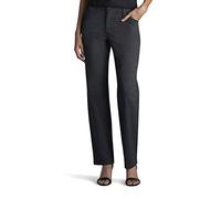 Lee Women's Relaxed Fit All Day Straight Leg Pant, Charcoal Heather, 12 Long