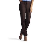 Lee Women's Relaxed Fit All Day Straight Leg Pant, Roasted Chestnut, 10 Long