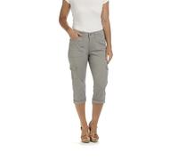 Lee Women's Relaxed-Fit Austyn Knit-Waist Cargo Capri Pant - Grey - 8 US