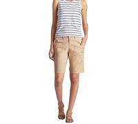 Lee Women's Relaxed Fit Avey Knit Waist Cargo Bermuda Short, Cafe, 4