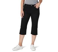 Lee Women's Relaxed Fit Capri Jean Pants, Black, 6 US