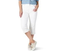 LEE Women's Relaxed Fit Capri Pant, White, 12 US