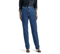 Lee Women's Relaxed Fit Side Elastic Tapered Leg Jean, Pepper Stone, 16 Medium