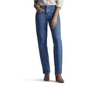 Lee Women's Relaxed Fit Straight Leg Jean, Aero Cotton, 14 Long