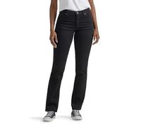 Lee Jeans Women's Relaxed Fit Straight-Leg Jeans Black Onyx 10 Short
