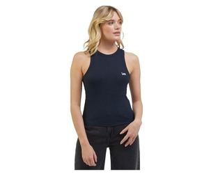 Lee Women's Ribbed Tank T-Shirt, Black, L