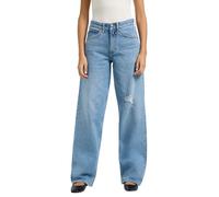 Lee Women's Rider Loose Straight Fit Straight Leg Jeans, Blue Koi, 28W x 33L