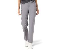 Lee Women's Secretly Shapes Regular Fit Straight Leg Pant, Boulder Gray, 12 Short