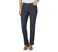 Lee Women's Secretly Shapes Straight Leg Pant, Nocturnal, 12 Short