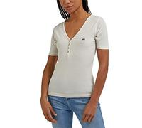 Lee Women's SS Henley T-Shirt, Ecru, Large