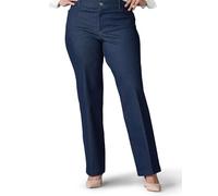 Lee Women's Ultra Lux Comfort with Flex Motion Trouser Pant, Indigo Rinse, 16 Long
