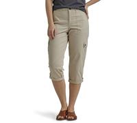 Lee Women's Ultra Lux Comfort with Flex-to-go Cargo Capri Pant, Pioneer Beige, 16 US