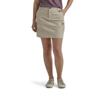 Lee Women's Ultra Lux Comfort with Flex-to-go Cargo Skort, Pioneer Beige, 14