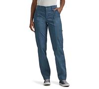 Lee Women's Ultra Lux Comfort with Flex-to-go Utility Pant, Deep Waters, 6 US