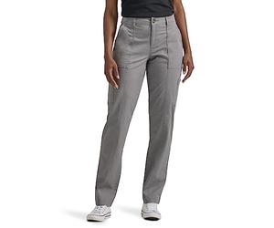Lee Women's Ultra Lux Comfort with Flex-to-go Utility Pant, Hd Lee Gray, 20 Short